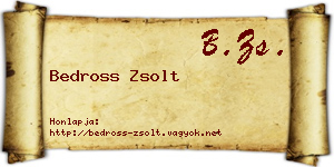 Bedross Zsolt névjegykártya